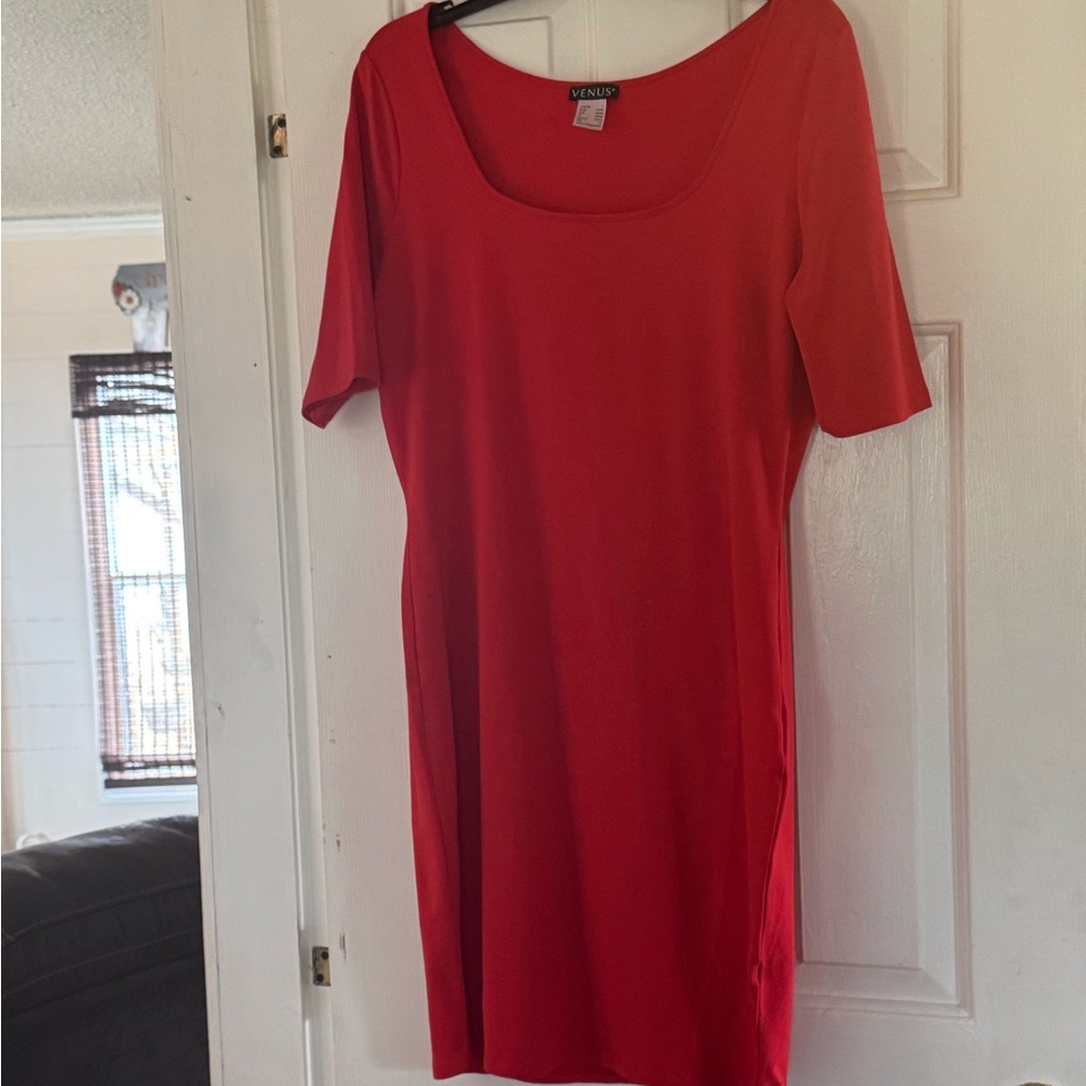 Venus Red T Shirt Dress